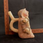 Pre-Columbian Moche Ceramic Bottle with Human Figure - Image 15