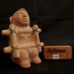 Pre-Columbian Moche Ceramic Bottle with Human Figure - Image 16