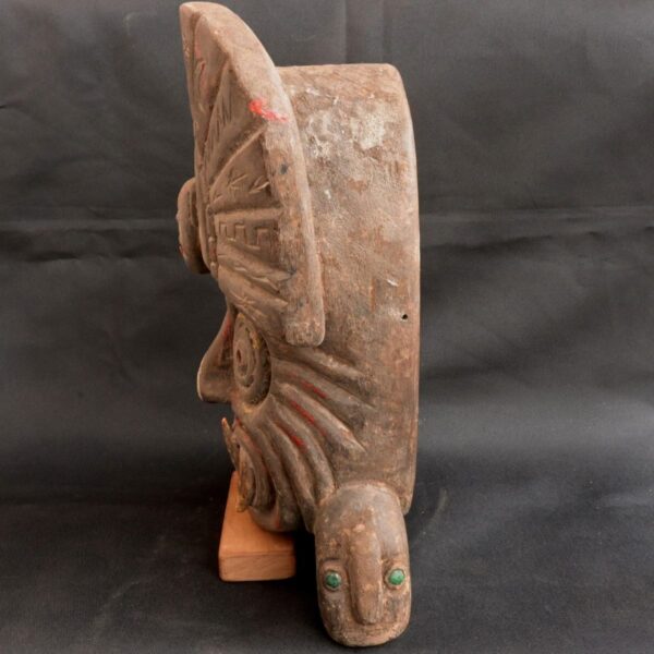 Pre-Columbian Moche Ceremonial Wooden Mask - Image 2