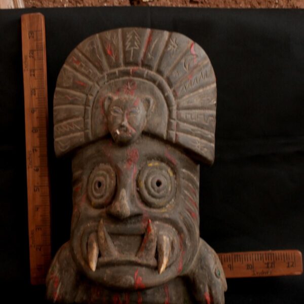 Pre-Columbian Moche Ceremonial Wooden Mask - Image 18