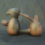 Pre Columbian Nasca Ceramic Water Whistle Sacred Ritual Artifact Peru