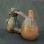 Pre Columbian Nasca Ceramic Water Whistle Sacred Ritual Artifact Peru - Imagen 2