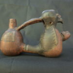 Pre Columbian Nasca Ceramic Water Whistle Sacred Ritual Artifact Peru - Imagen 5