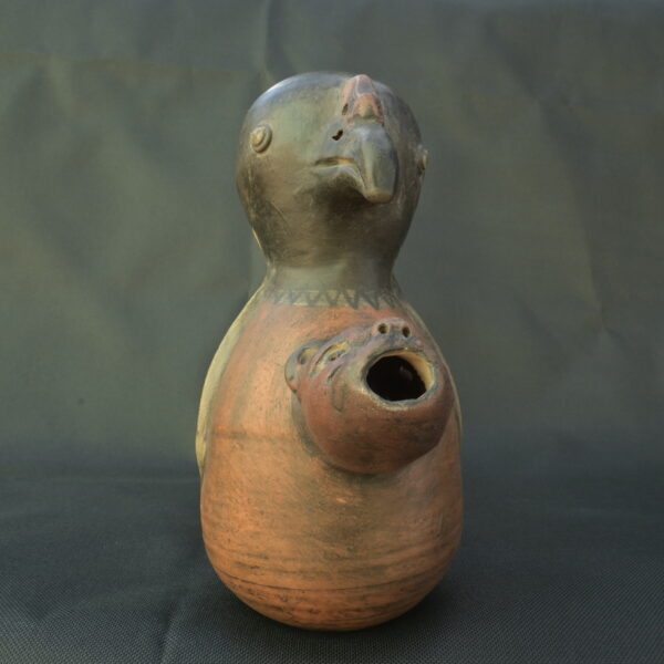 Pre Columbian Nasca Ceramic Water Whistle Sacred Ritual Artifact Peru - Imagen 7