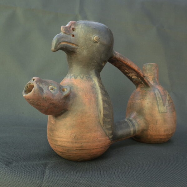 Pre Columbian Nasca Ceramic Water Whistle Sacred Ritual Artifact Peru - Imagen 8