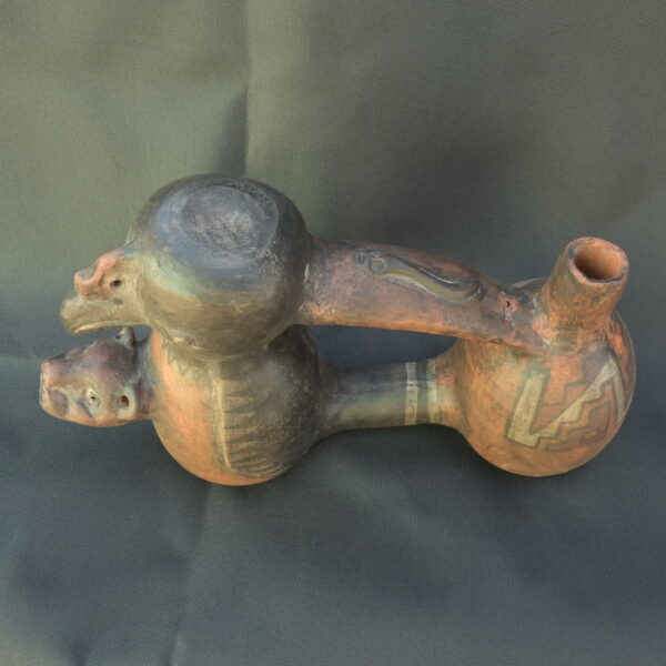 Pre Columbian Nasca Ceramic Water Whistle Sacred Ritual Artifact Peru - Imagen 9