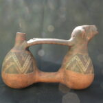 Pre Columbian Chimu Ceramic Whistling Vessel Sacred Andean Artifact