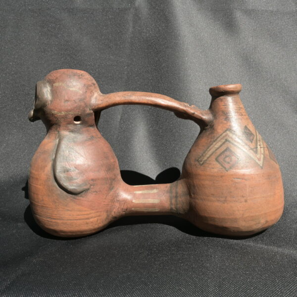 Pre Columbian Chancay Ceramic Water Whistle Sacred Collector Piece - Imagen 5
