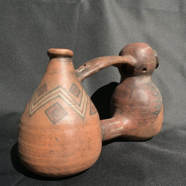 Pre Columbian Chancay Ceramic Water Whistle Sacred Collector Piece - Imagen 8