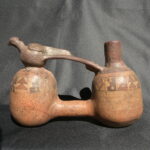 Pre Columbian Paracas Ceramic Water Whistle Sacred Artifact Peru