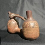 Pre Columbian Paracas Ceramic Water Whistle Sacred Artifact Peru - Imagen 2