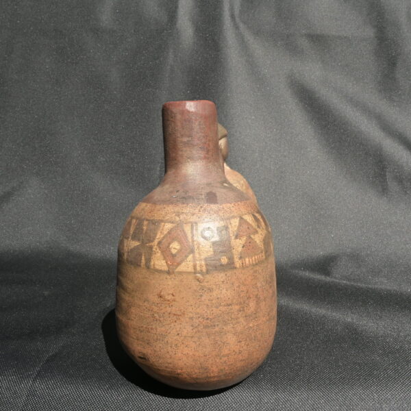 Pre Columbian Paracas Ceramic Water Whistle Sacred Artifact Peru - Imagen 3