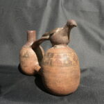 Pre Columbian Paracas Ceramic Water Whistle Sacred Artifact Peru - Imagen 6