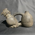 Pre Columbian Cupisnique Ceramic Water Whistle Condor Ritual Artifact