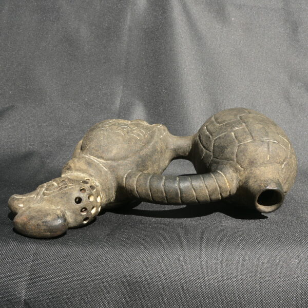 Pre Columbian Cupisnique Ceramic Water Whistle Condor Ritual Artifact - Imagen 9