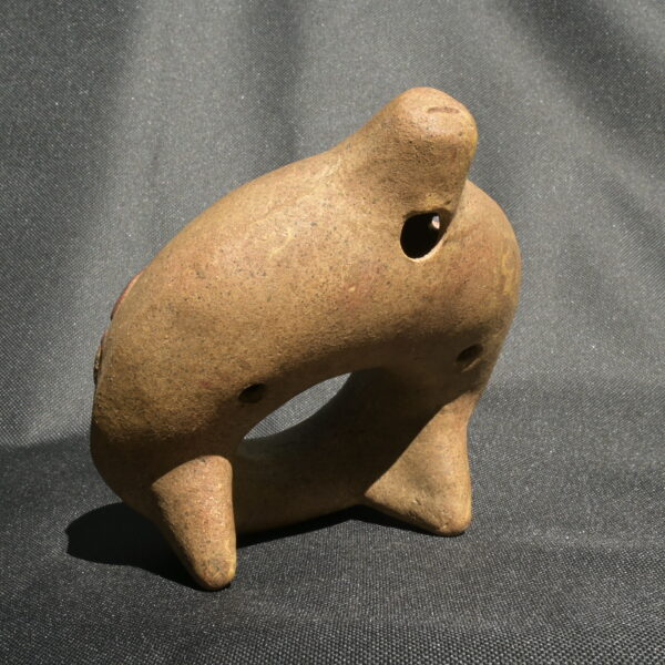 Pre Columbian Inca Ceramic Ocarina Sacred Artifact Andean Collectible - Imagen 2