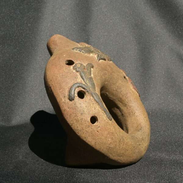 Pre Columbian Inca Ceramic Ocarina Sacred Artifact Andean Collectible - Imagen 5