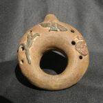 Pre Columbian Inca Ceramic Ocarina Sacred Artifact Andean Collectible - Imagen 6