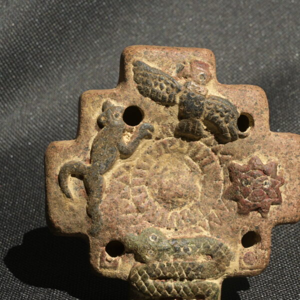 Pre Columbian Inca Ceramic Chacana Sacred Ritual Artifact Collectible - Imagen 7