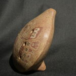 Pre Columbian Paracas Ceramic Ocarina Ritual Artifact Collectible - Imagen 2