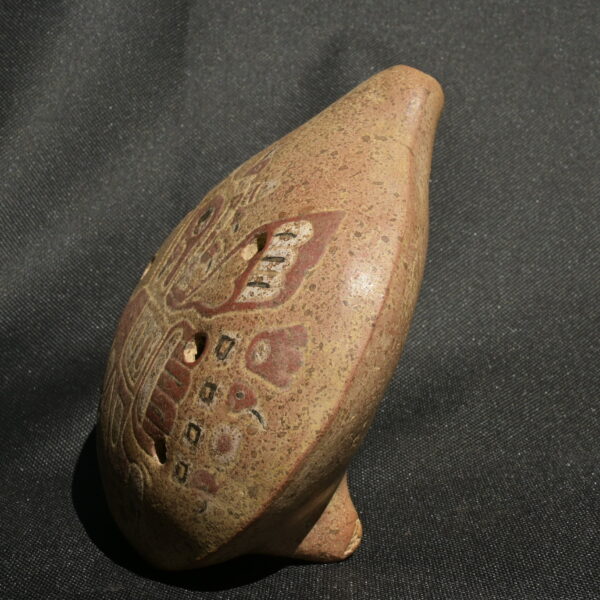 Pre Columbian Paracas Ceramic Ocarina Ritual Artifact Collectible - Imagen 2