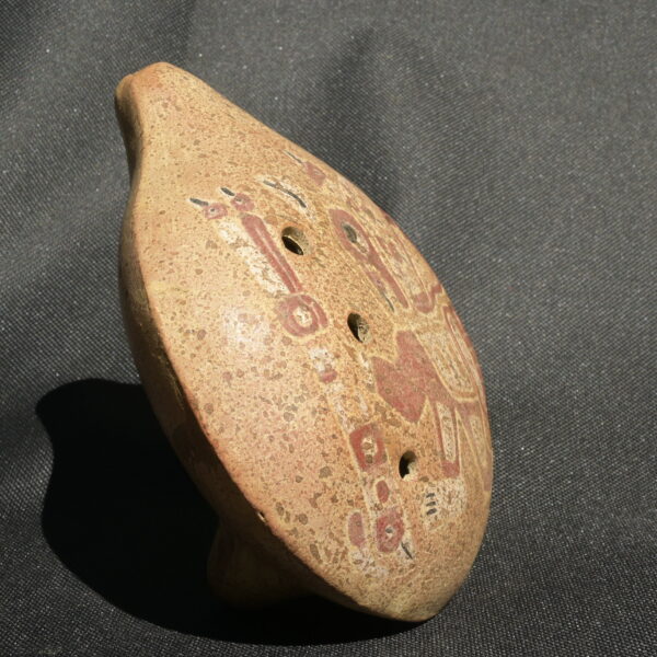Pre Columbian Paracas Ceramic Ocarina Ritual Artifact Collectible - Imagen 6