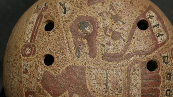 Pre Columbian Paracas Ceramic Ocarina Ritual Artifact Collectible - Imagen 10