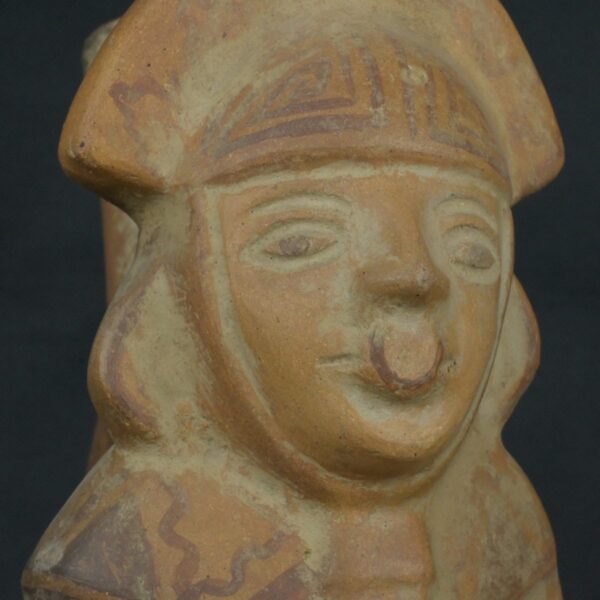 Pre Columbian Moche Ceramic Noblewoman Vessel Ancient Artifact - Imagen 16