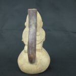 Pre Columbian Moche Ceramic Warrior Vessel Ceremonial Artifact Peru - Imagen 3