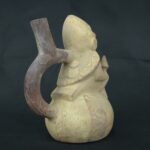 Pre Columbian Moche Ceramic Warrior Vessel Ceremonial Artifact Peru - Imagen 4
