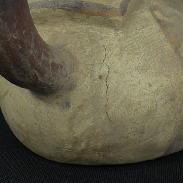 Pre Columbian Moche Ceramic Warrior Vessel Ceremonial Artifact Peru - Imagen 14