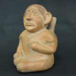 Pre Columbian Moche Ceramic Bottle Ritual Artifact Collectible Piece