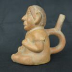 Pre Columbian Moche Ceramic Bottle Ritual Artifact Collectible Piece - Imagen 2