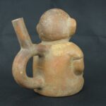 Pre Columbian Moche Ceramic Bottle Ritual Artifact Collectible Piece - Imagen 5
