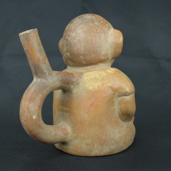 Pre Columbian Moche Ceramic Bottle Ritual Artifact Collectible Piece - Imagen 5