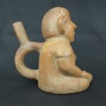 Pre Columbian Moche Ceramic Bottle Ritual Artifact Collectible Piece - Imagen 6