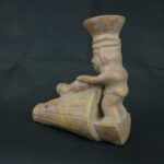 Pre Columbian Moche Ceramic Bottle Ritual Artifact Collectible Peru - Imagen 2