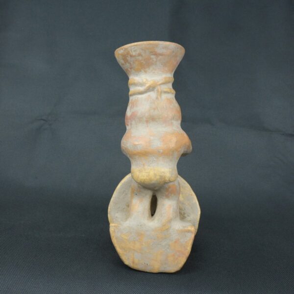Pre Columbian Moche Ceramic Bottle Ritual Artifact Collectible Peru - Imagen 3