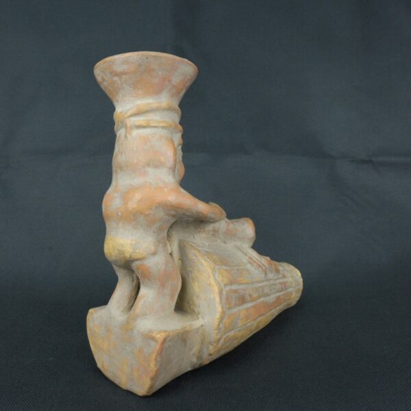 Pre Columbian Moche Ceramic Bottle Ritual Artifact Collectible Peru - Imagen 4