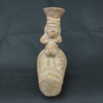 Pre Columbian Moche Ceramic Bottle Ritual Artifact Collectible Peru - Imagen 7