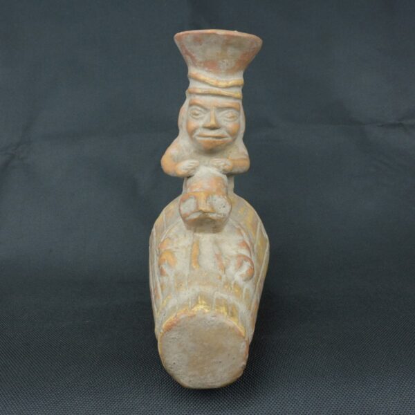 Pre Columbian Moche Ceramic Bottle Ritual Artifact Collectible Peru - Imagen 7