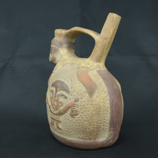 Pre Columbian Moche Ceramic Whistle Ritual Artifact Collectible - Imagen 2