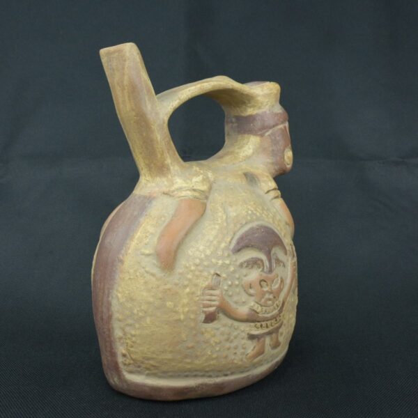 Pre Columbian Moche Ceramic Whistle Ritual Artifact Collectible - Imagen 4