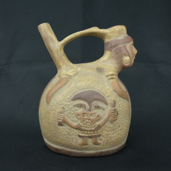 Pre Columbian Moche Ceramic Whistle Ritual Artifact Collectible - Imagen 5