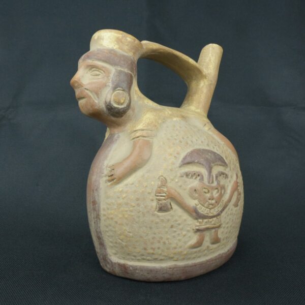 Pre Columbian Moche Ceramic Whistle Ritual Artifact Collectible - Imagen 8