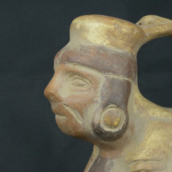 Pre Columbian Moche Ceramic Whistle Ritual Artifact Collectible - Imagen 12