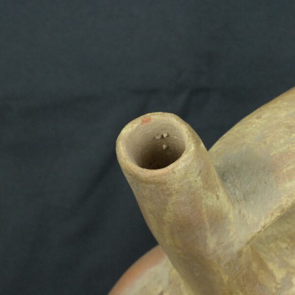 Pre Columbian Moche Ceramic Whistle Ritual Artifact Collectible - Imagen 17