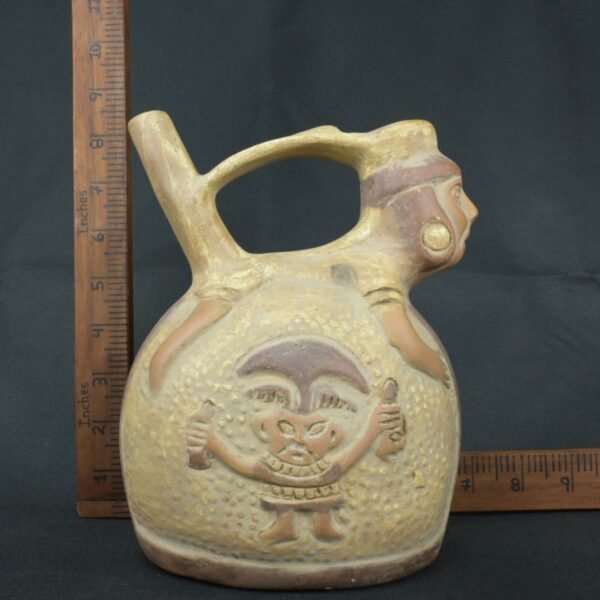 Pre Columbian Moche Ceramic Whistle Ritual Artifact Collectible - Imagen 18