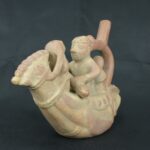 Pre Columbian Moche Ceramic Bottle Ritual Artifact Peru Collectible - Imagen 4
