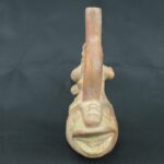 Pre Columbian Moche Ceramic Bottle Ritual Artifact Peru Collectible - Imagen 7